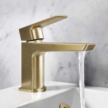 Soar Brushed Brass Cloakroom Basin Mixer Tap