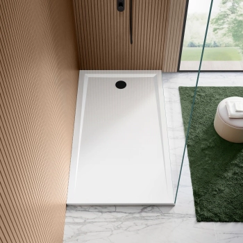 Sydney Low Profile Rectangular Gloss White Stone Shower Tray 1700x700mm