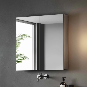 Elena Stainless Steel Mirror Cabinet 600x600mm