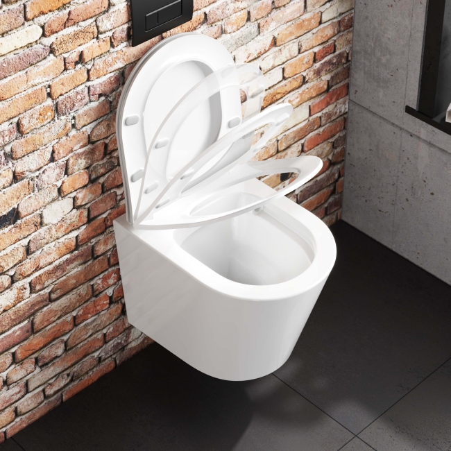Elena Wc Rak Toilet And RAK - Elena Back To Wall WC Pan With Soft Close Seat At ...