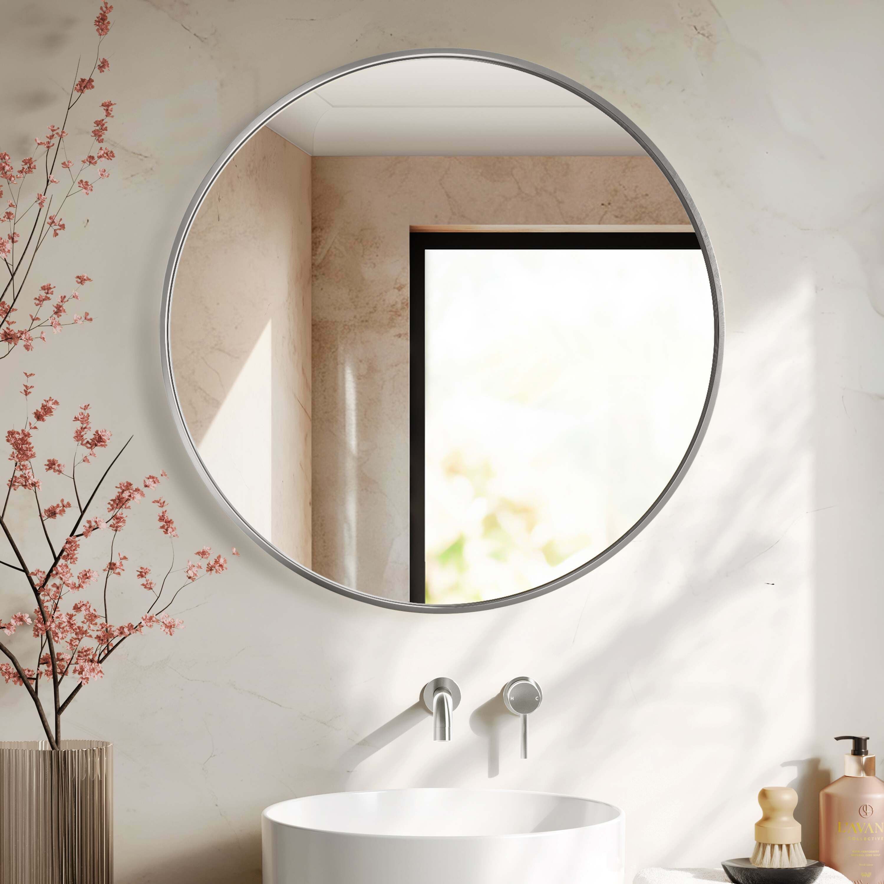 N2 interior Silver Circle Mirror 50×50 802792-1000-Essence-Brushed-